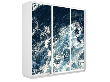 Шкаф-купе Экспресс 3-х дверный (Фото №1015 Морские волны)