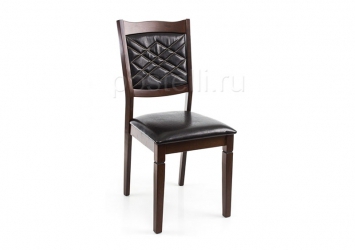 Стул elegance dark walnut fabric cream бежевого цвета