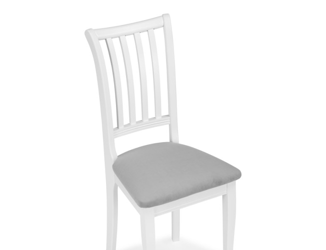 Деревянный стул Фрезино серый велюр/белый (Арт.515972)