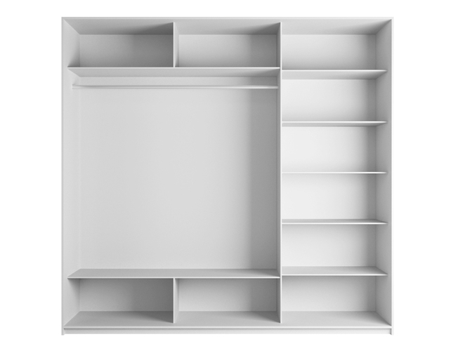 Шкаф-купе Прайм з-х дверный (ЛДСП, стекло), Белый снег