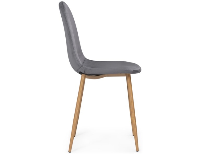 Стул на металлокаркасе Lilu dark grey/wood (Арт.15122))