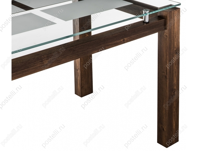 Стеклянный стол Бран кантри орех (Арт. 462084)