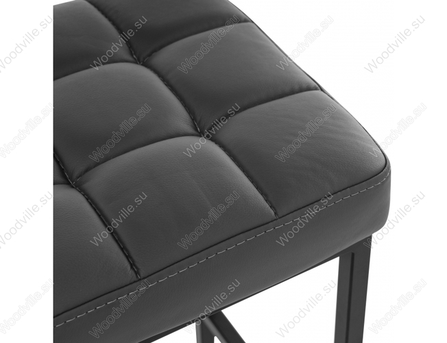 Стул Лофт кожзам темно-серый/черный матовый (Арт. 385633) сиденье