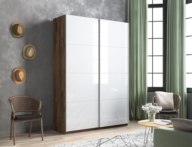 Шкаф-купе Прайм Люкс 2-х дверный (стекло)