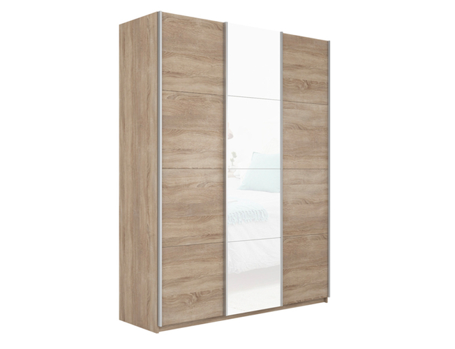 Шкаф-купе Прайм з-х дверный (ЛДСП, стекло), Сонома
