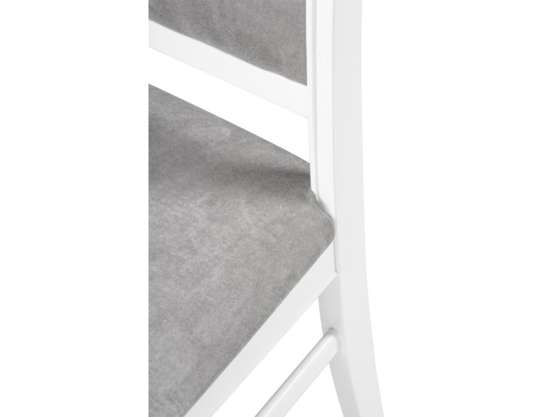 Деревянный стул Авелин серый велюр/белый (Арт.515983)