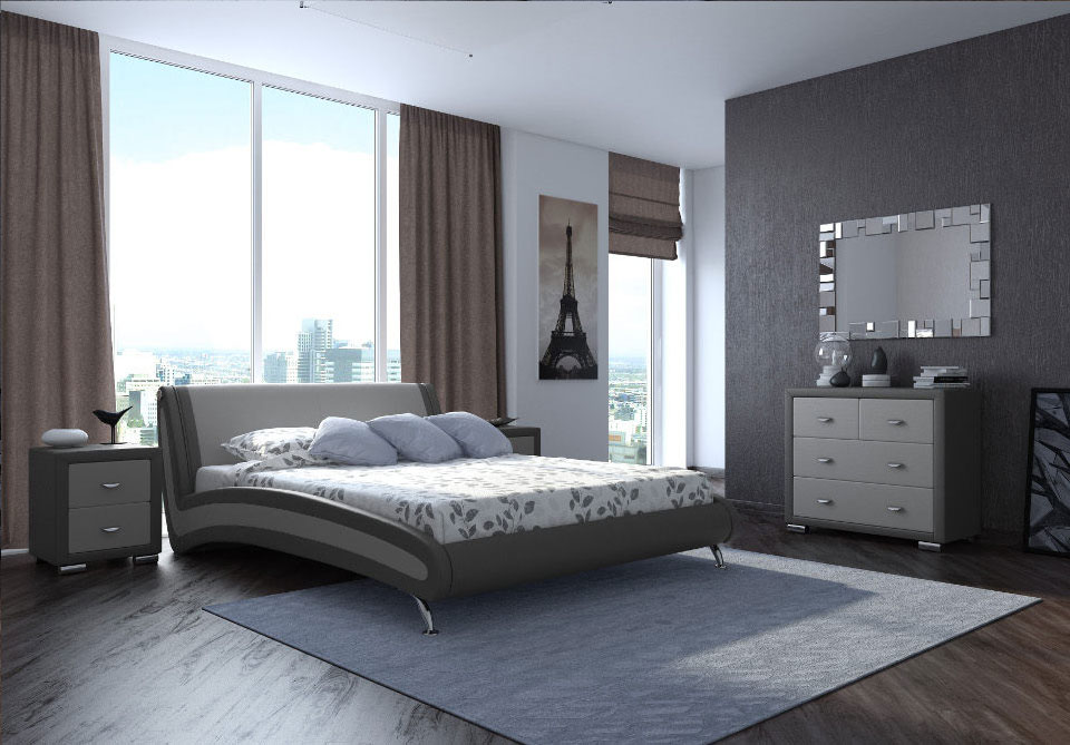 Кровать Corso 2 Lux Серый