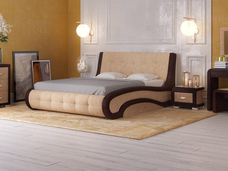 Кровать Leonardo с ПМ в коже 