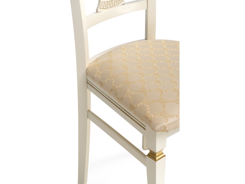 Деревянный стул Флавиан слоновая кость/золото (Арт.515976)