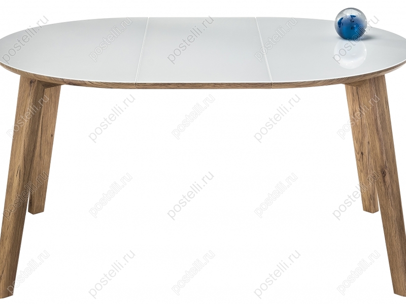 Стеклянный стол Семвэлл дуб монтана/белый (Арт 462080)