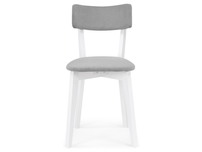 Деревянный стул Гилмар серый велюр/ белый (Арт.515982)
