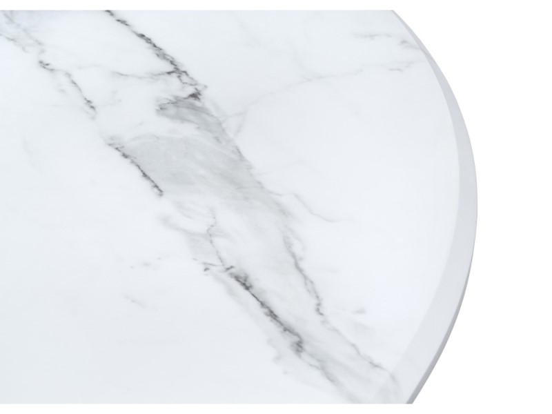 Стол Абилин 90 мрамор белый/черный матовый (Арт.517037)