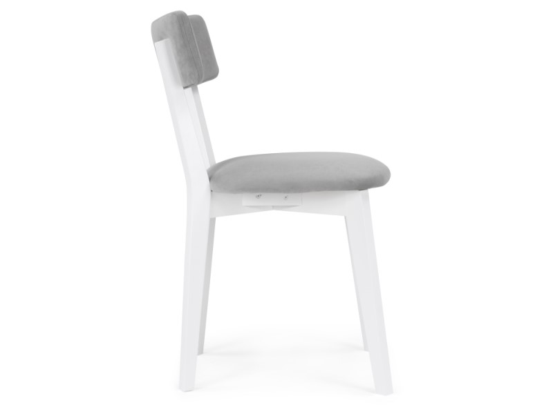 Деревянный стул Гилмар серый велюр/ белый (Арт.515982)