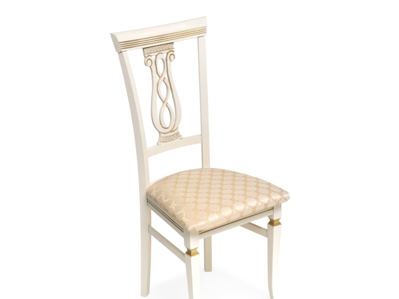 Деревянный стул Флавиан слоновая кость/золото (Арт.515976)